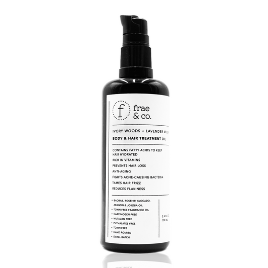 Body & Hair Treatment Oil: Ivory Woods + Lavender Musk